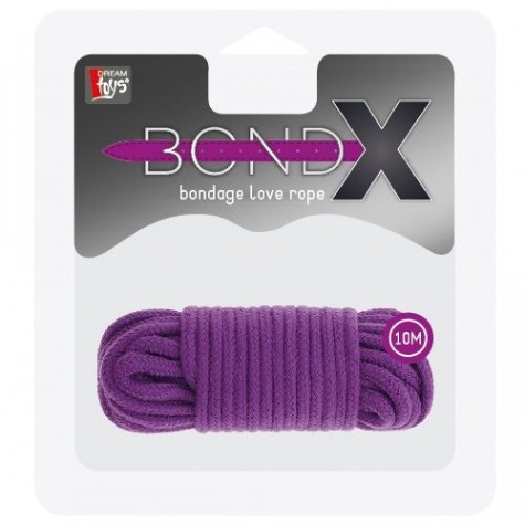 Фиолетовая хлопковая веревка BONDX LOVE ROPE 10M PURPLE - 10 м.